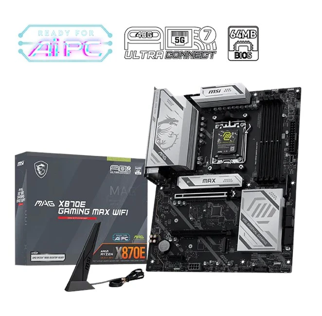 MSI MAG X870E GAMING MAX WIFI AM5 Ryzen D5 Type-C